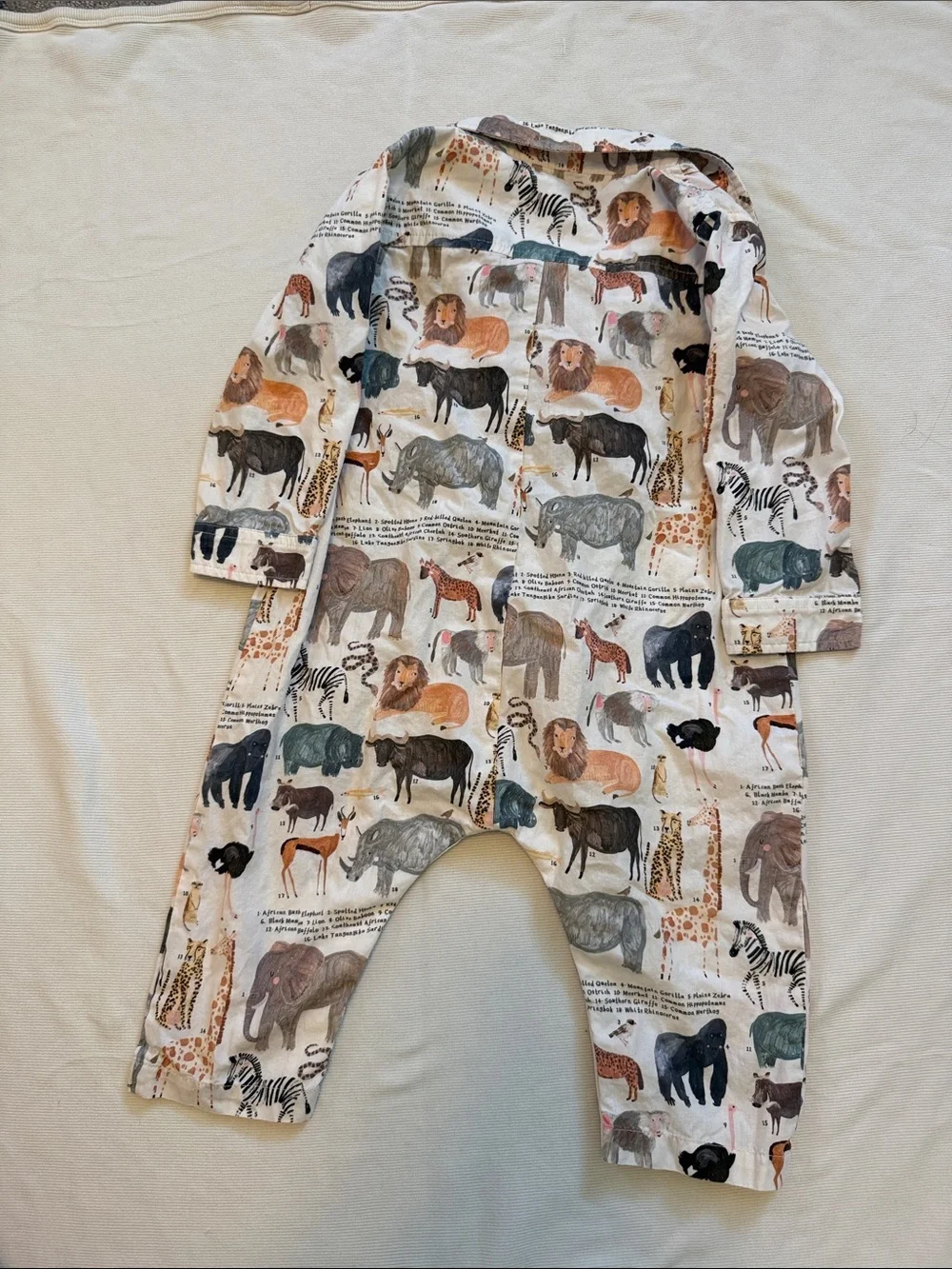 Pink Chicken One Piece w Animal Safari Print (18/24m)